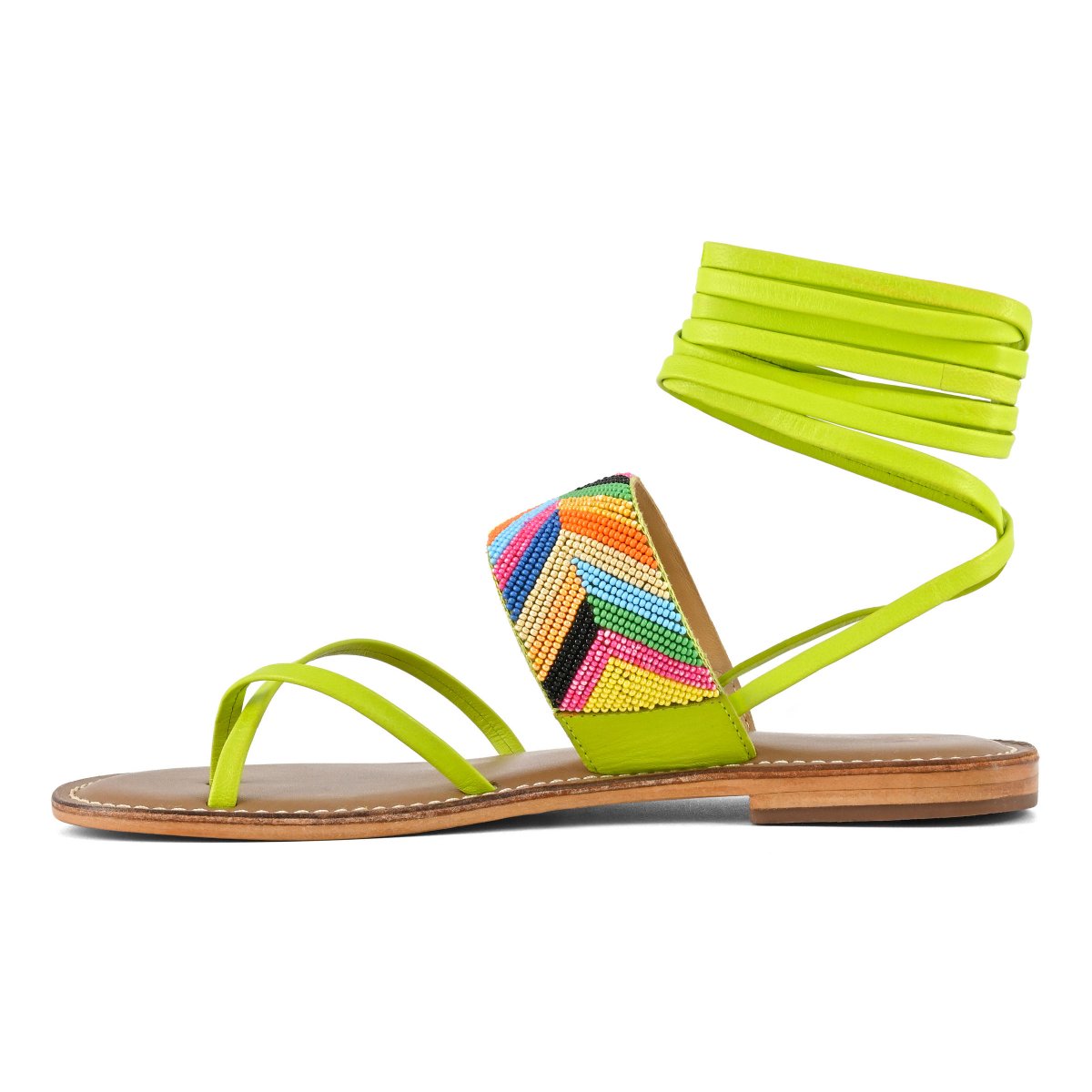 Sandalo schiava infradido ricamo perline