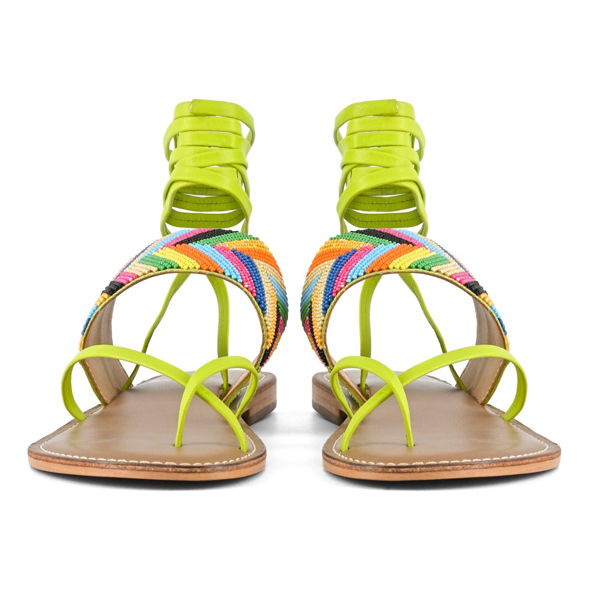 Sandalo schiava infradido ricamo perline