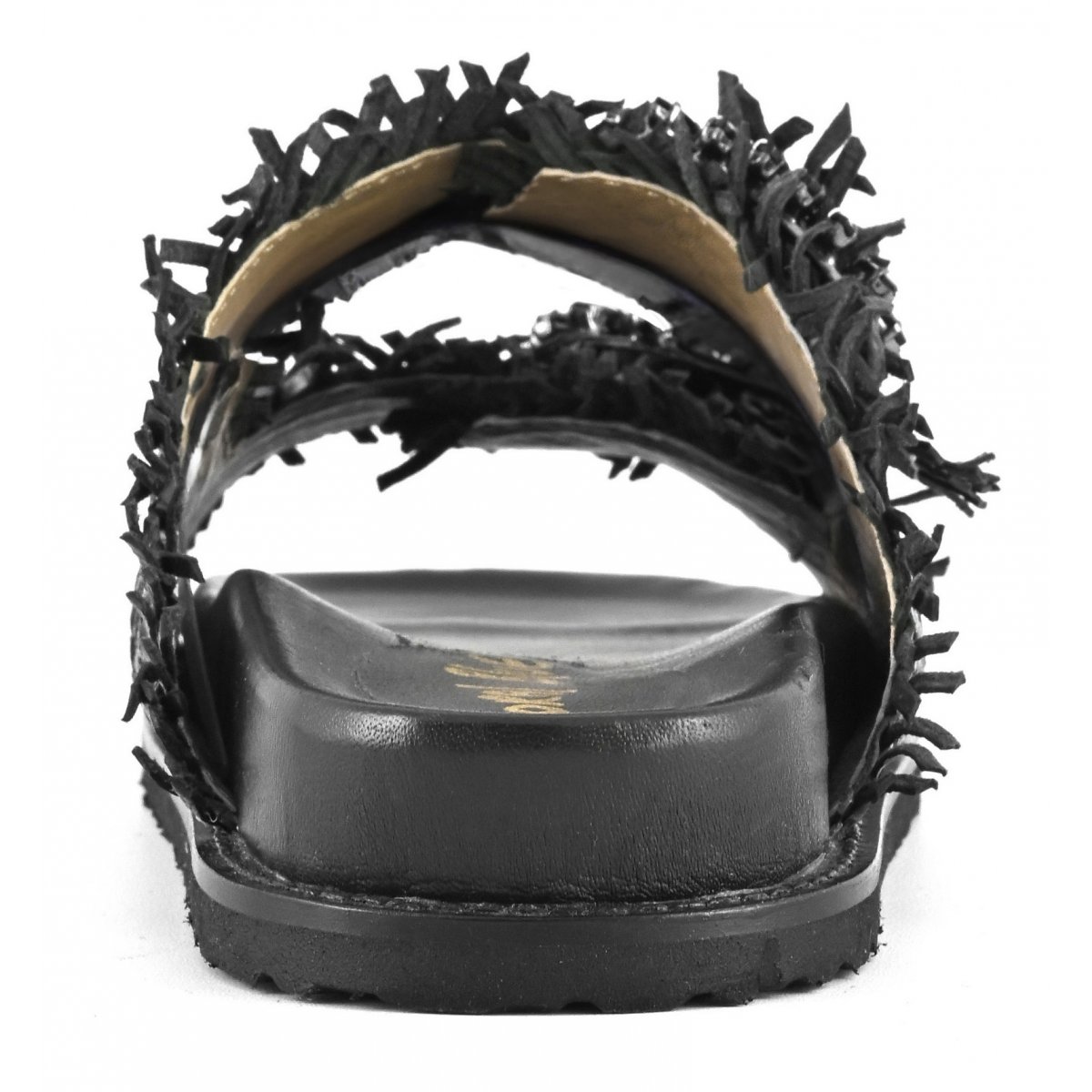 Sandalo gioiello in pelle intrecciata