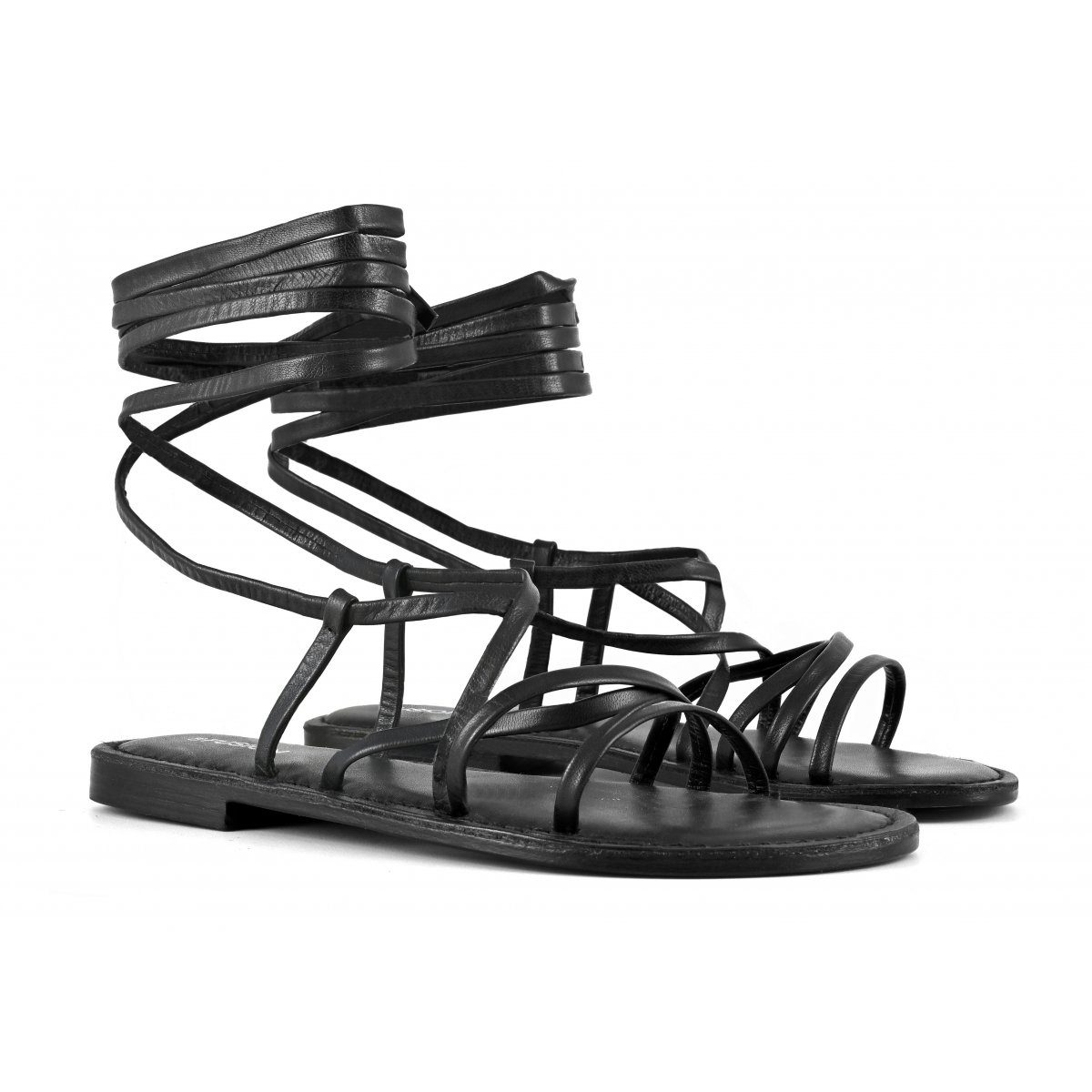 Sandalo lacci in pelle