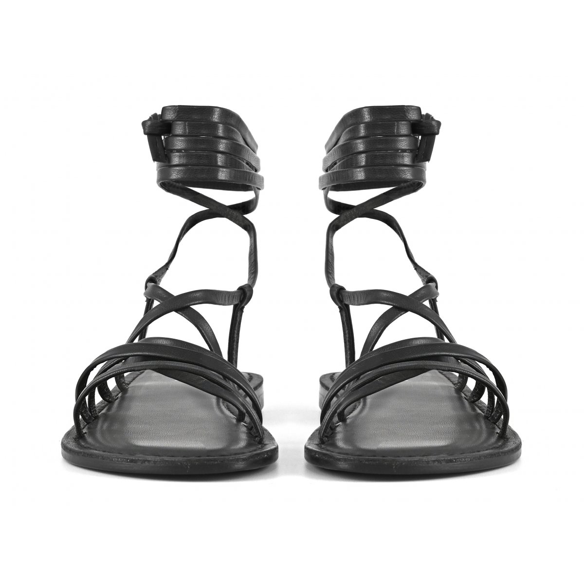 Sandalo lacci in pelle