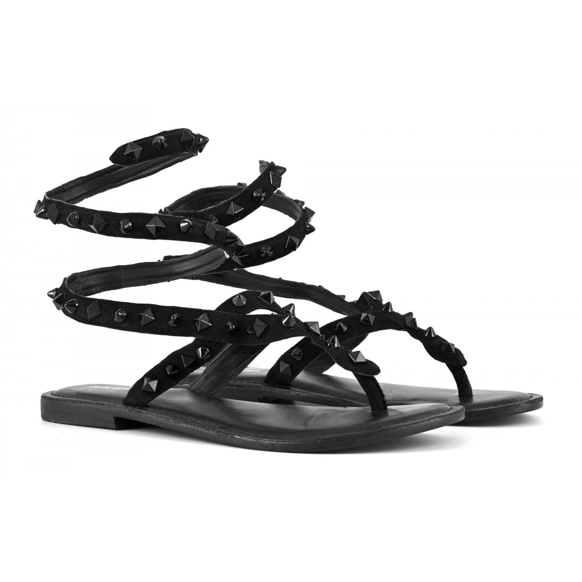 Sandalo wrap up borchie piramidali