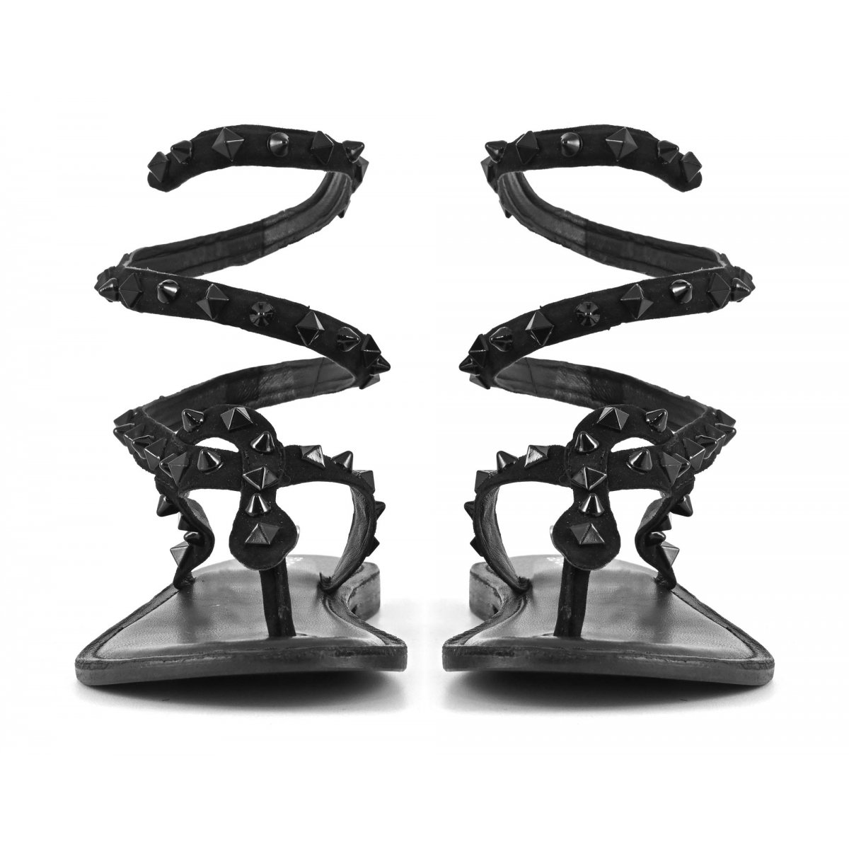 Sandalo wrap up borchie piramidali