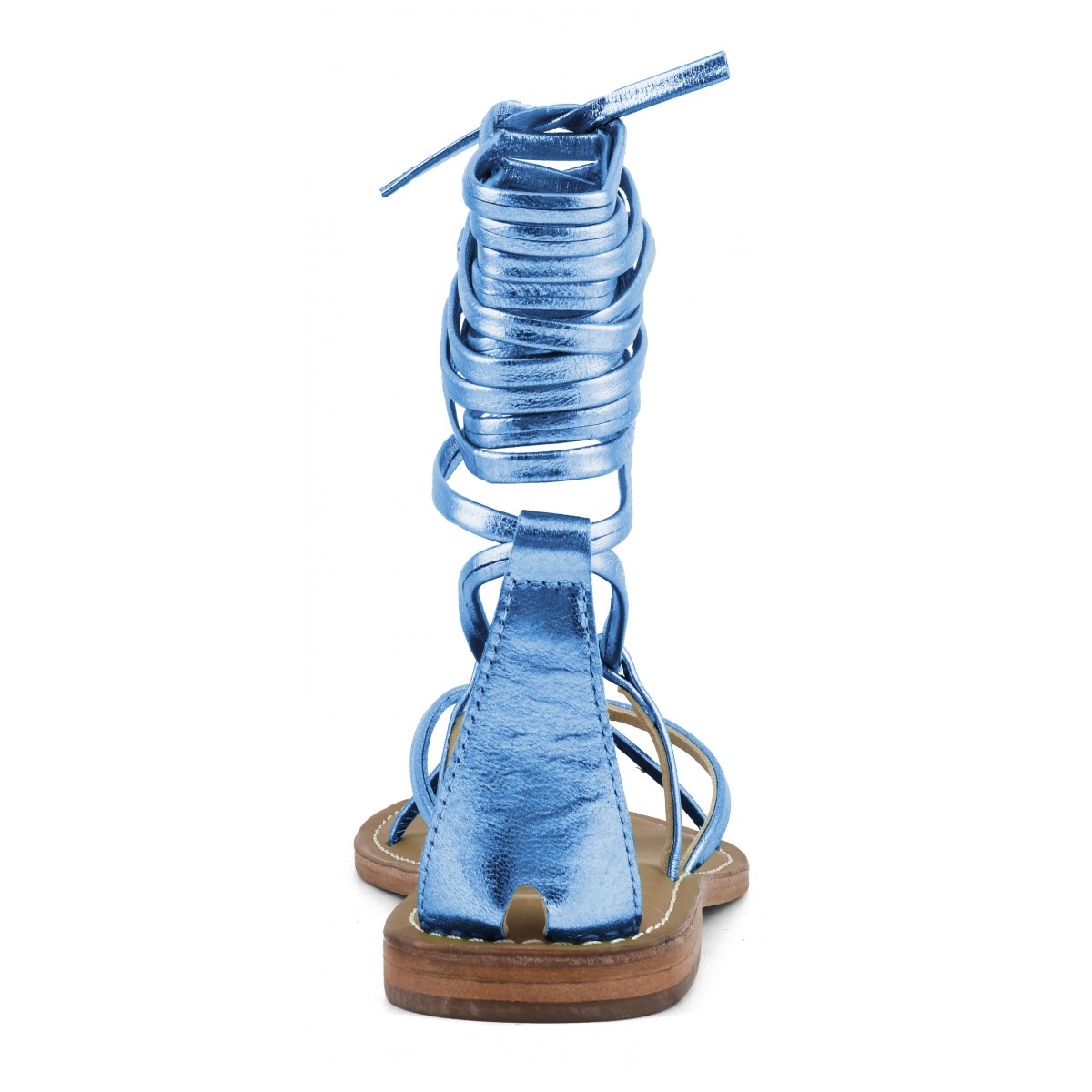 Sandalo lacci lunghi in pelle