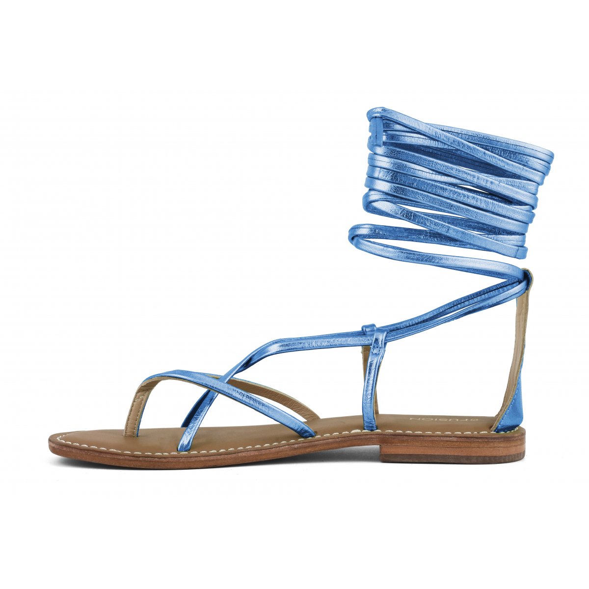 Sandalo lacci lunghi in pelle