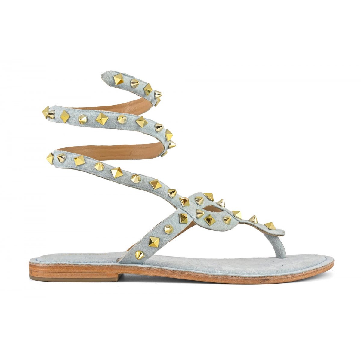 Sandalo wrap up borchie piramidali