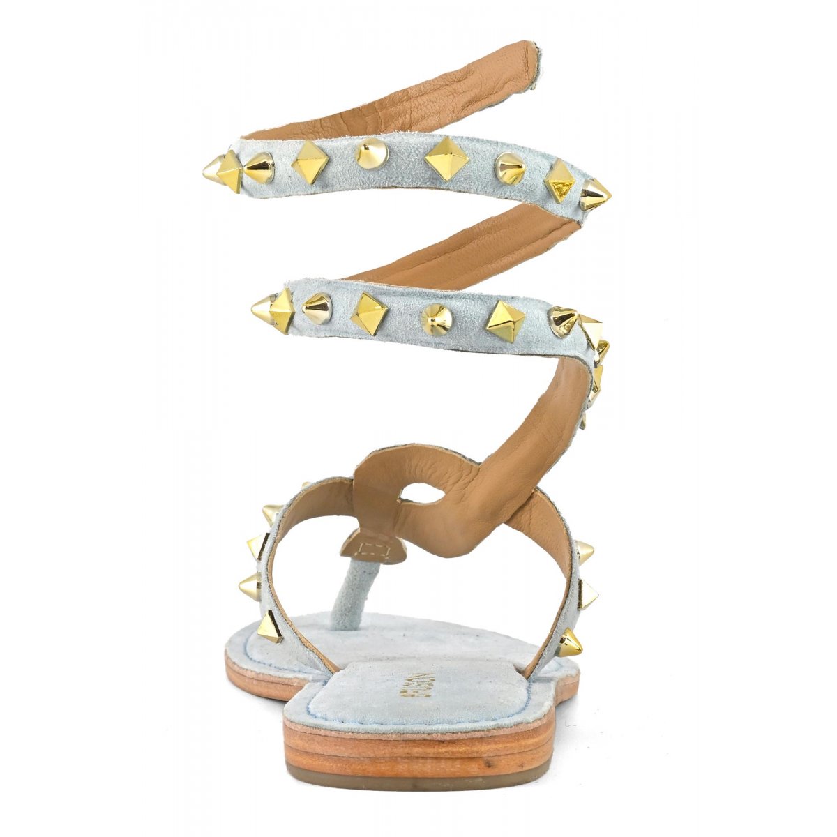 Sandalo wrap up borchie piramidali