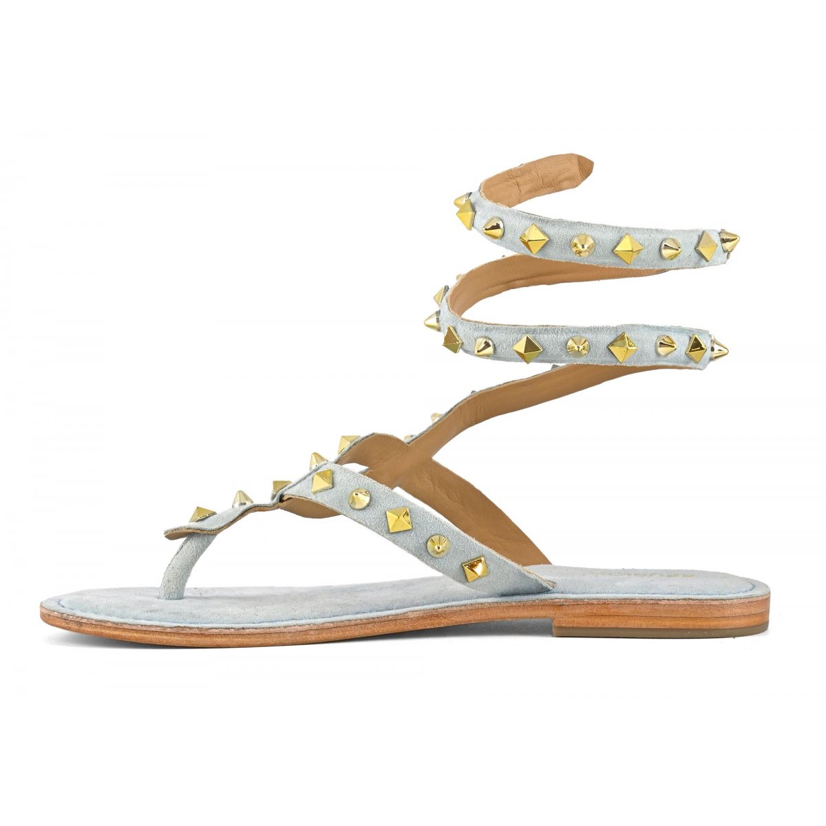 Sandalo wrap up borchie piramidali