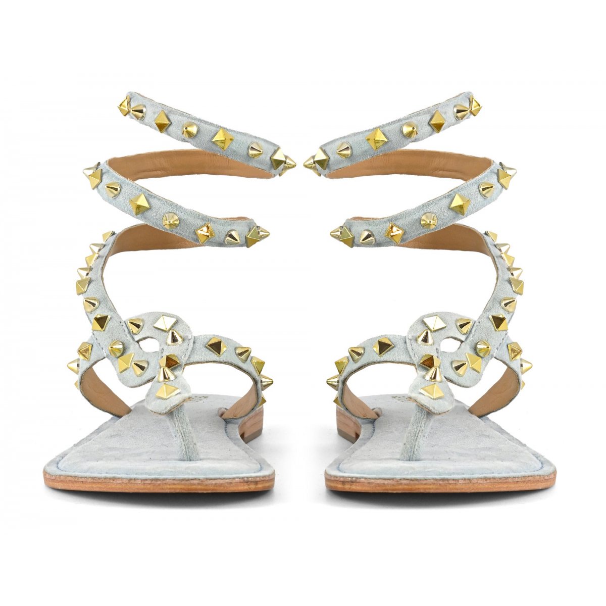 Sandalo wrap up borchie piramidali