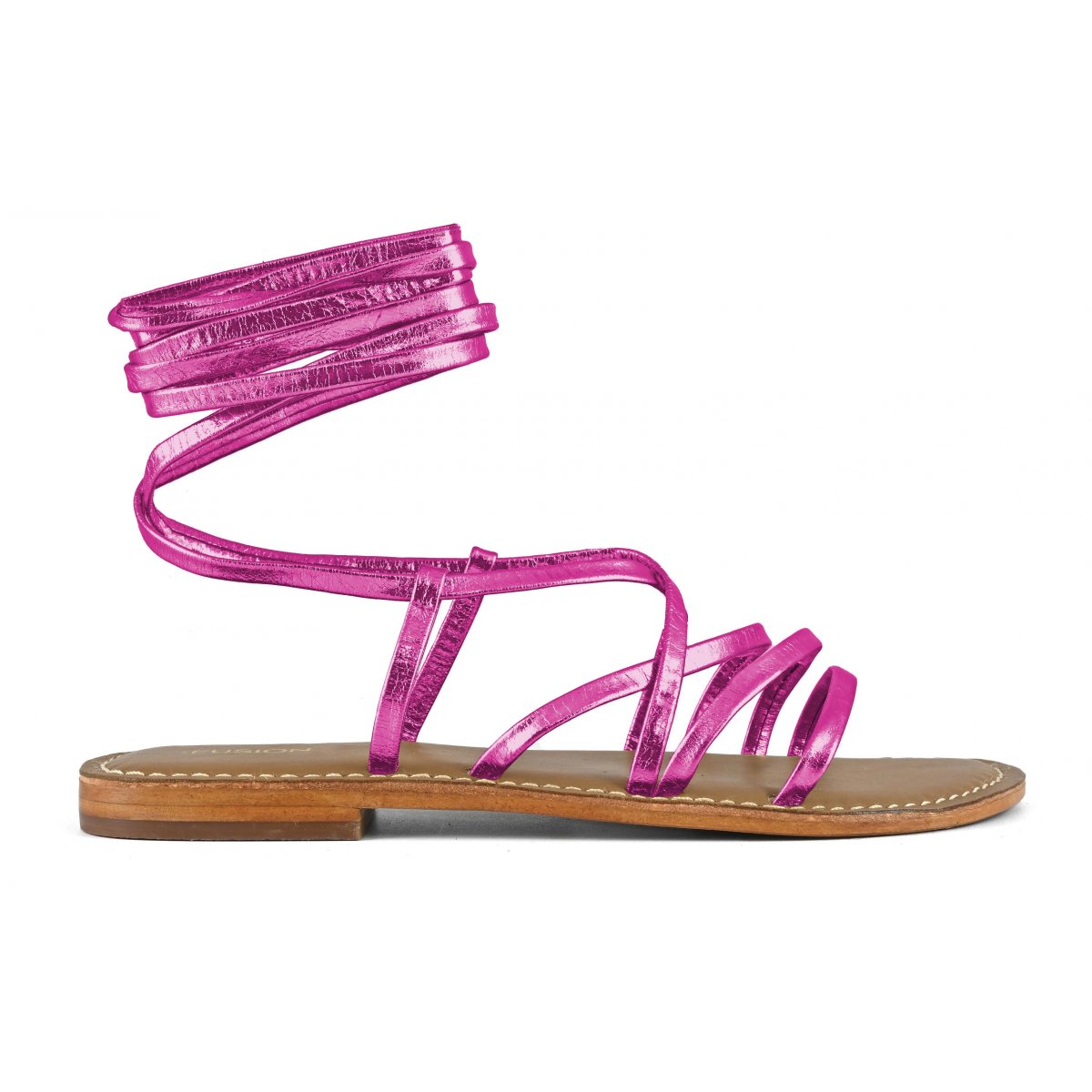 Sandalo lacci in pelle