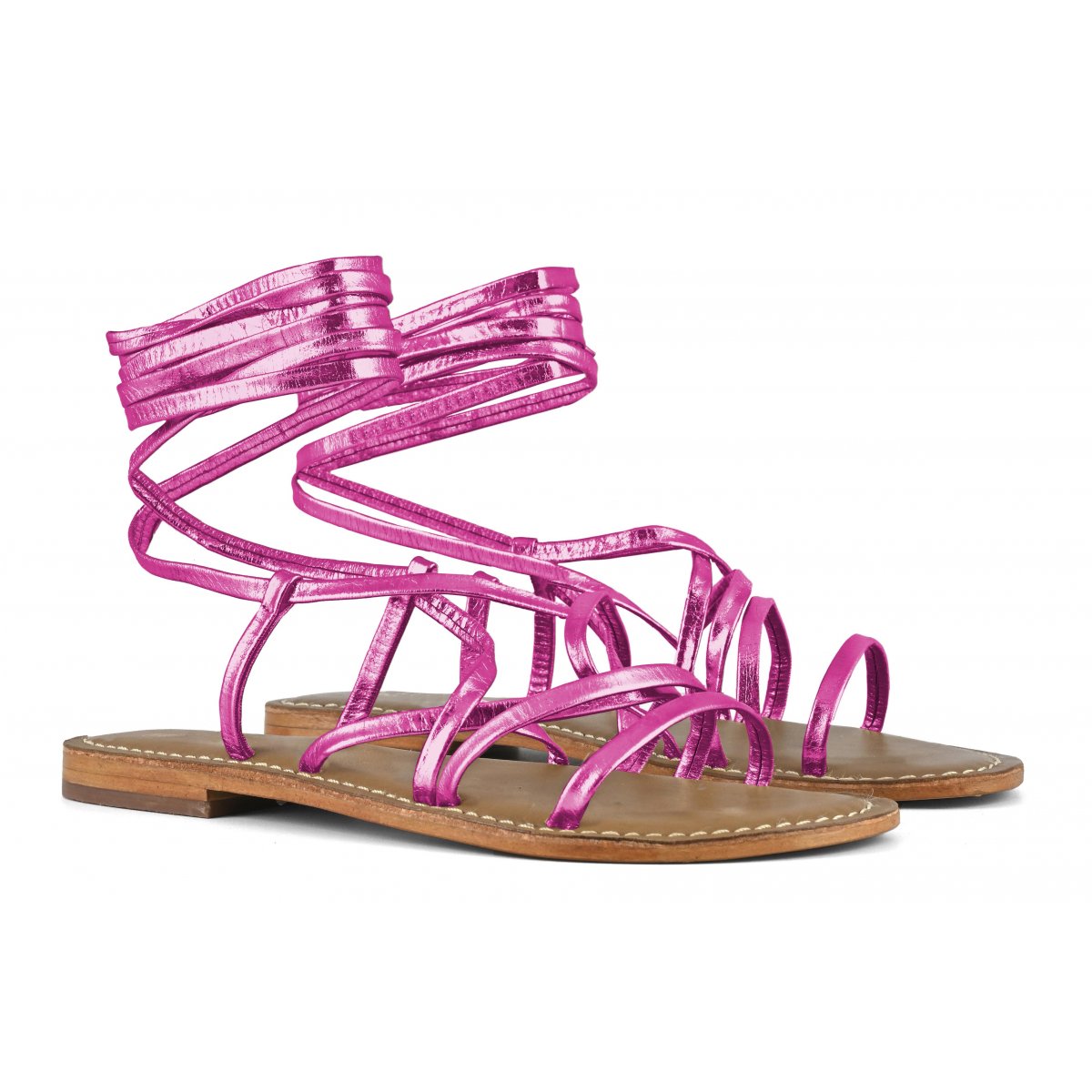 Sandalo lacci in pelle