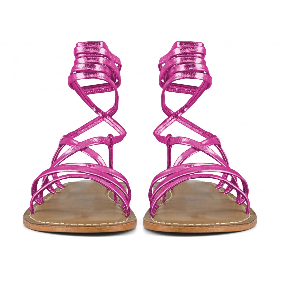 Sandalo lacci in pelle