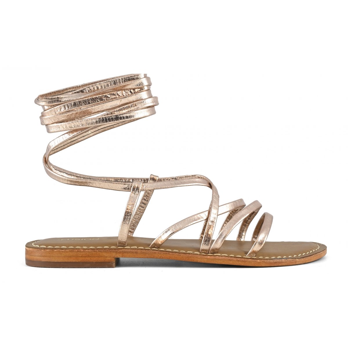 Sandalo lacci in pelle