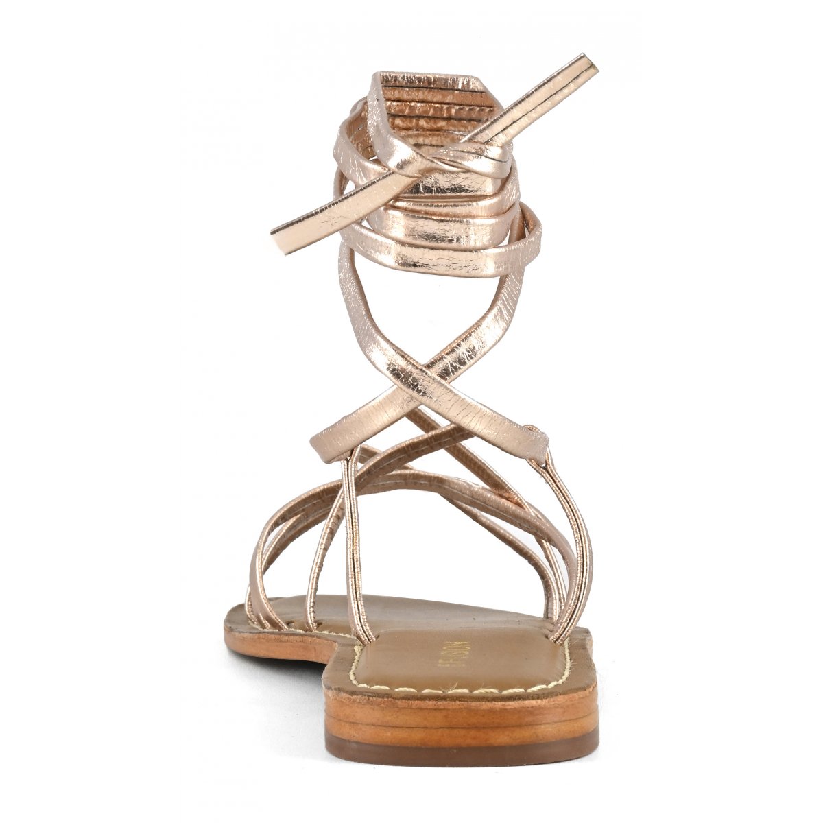 Sandalo lacci in pelle