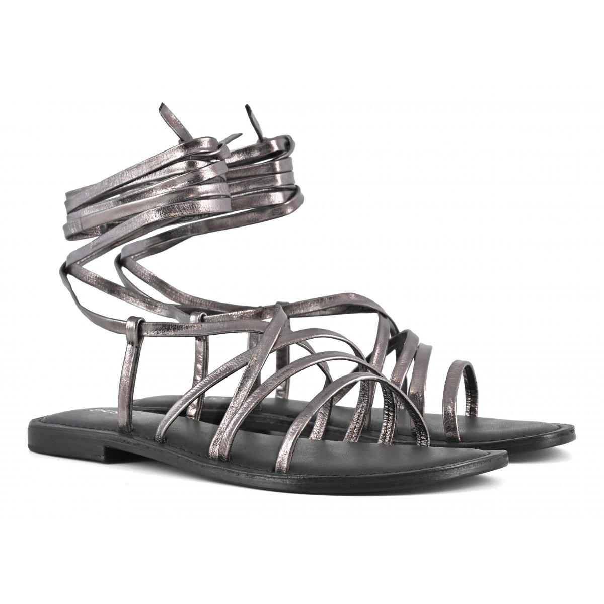 Sandalo lacci in pelle