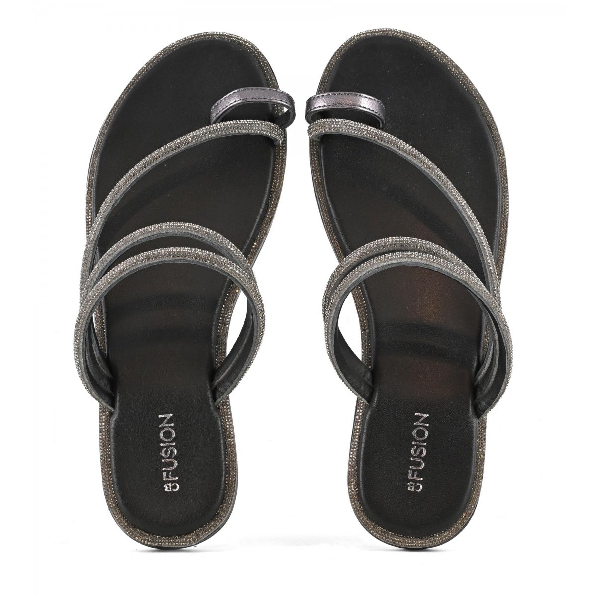 Sandalo infradito minimal con strass