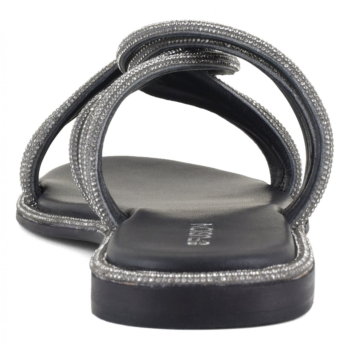 Sandalo fascia nodo strass