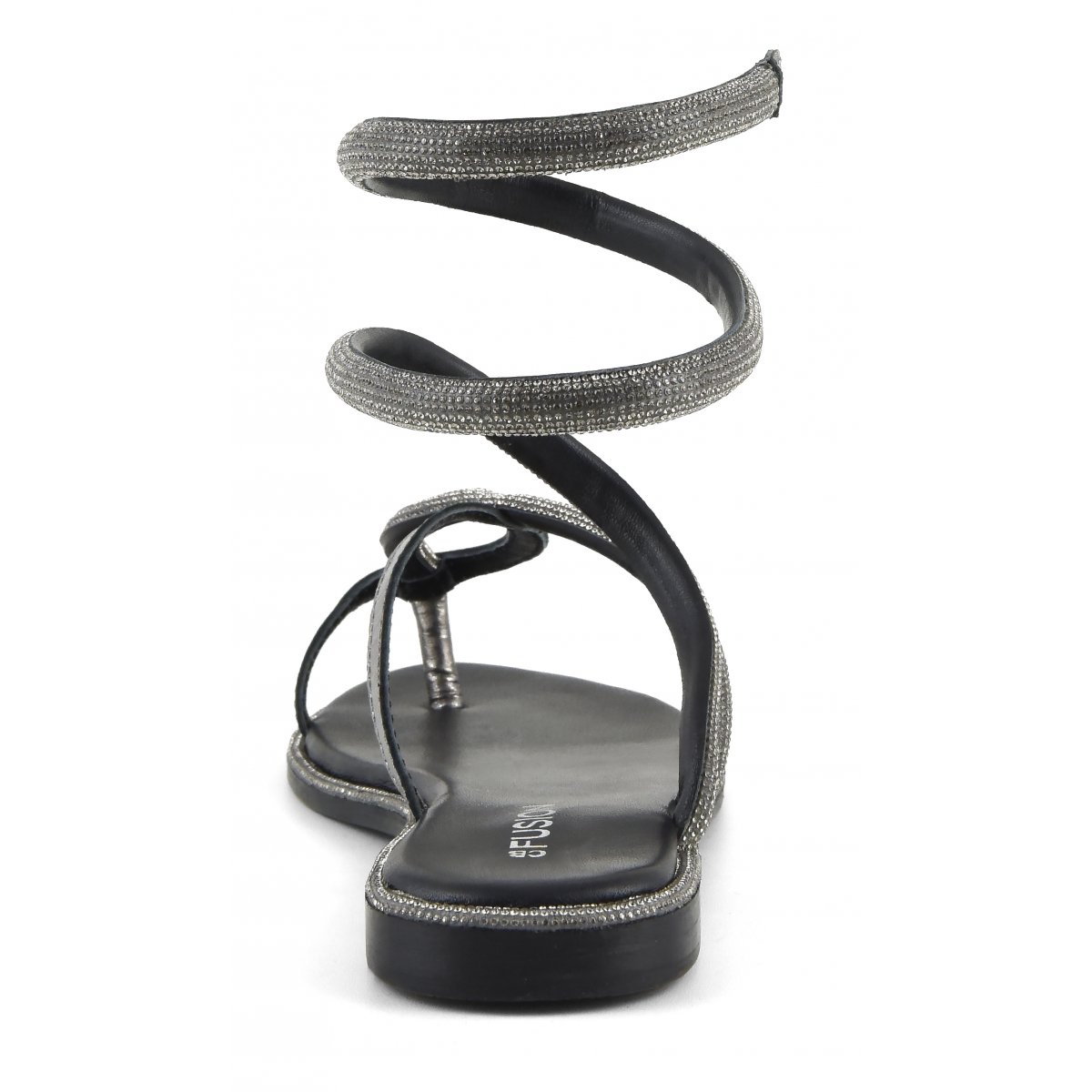 Sandalo wrap up con strass