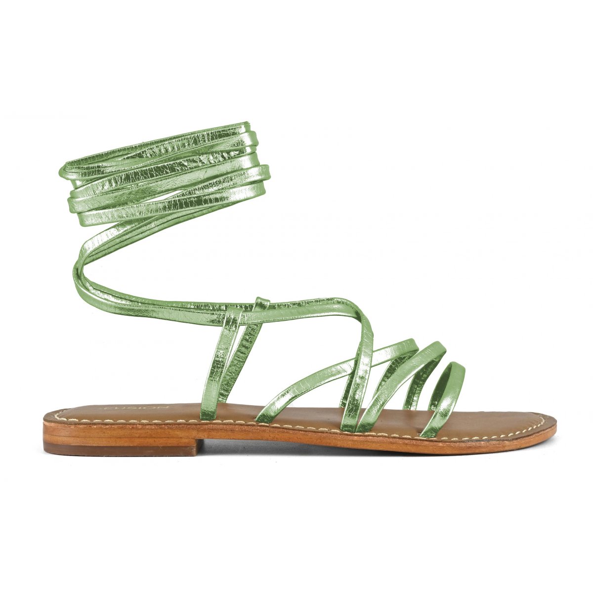 Sandalo lacci in pelle