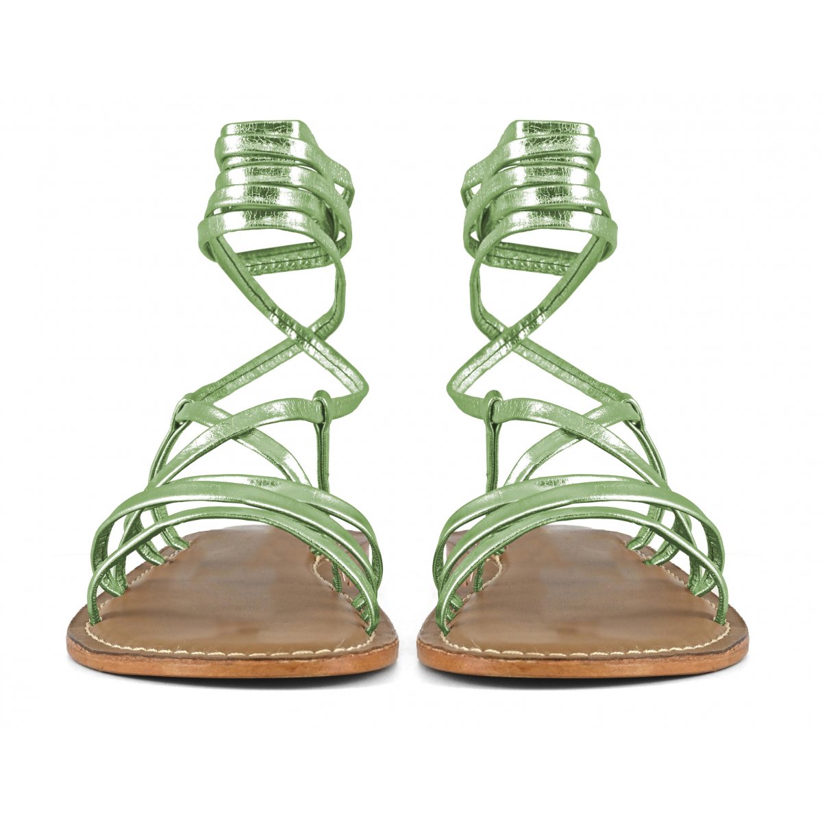 Sandalo lacci in pelle
