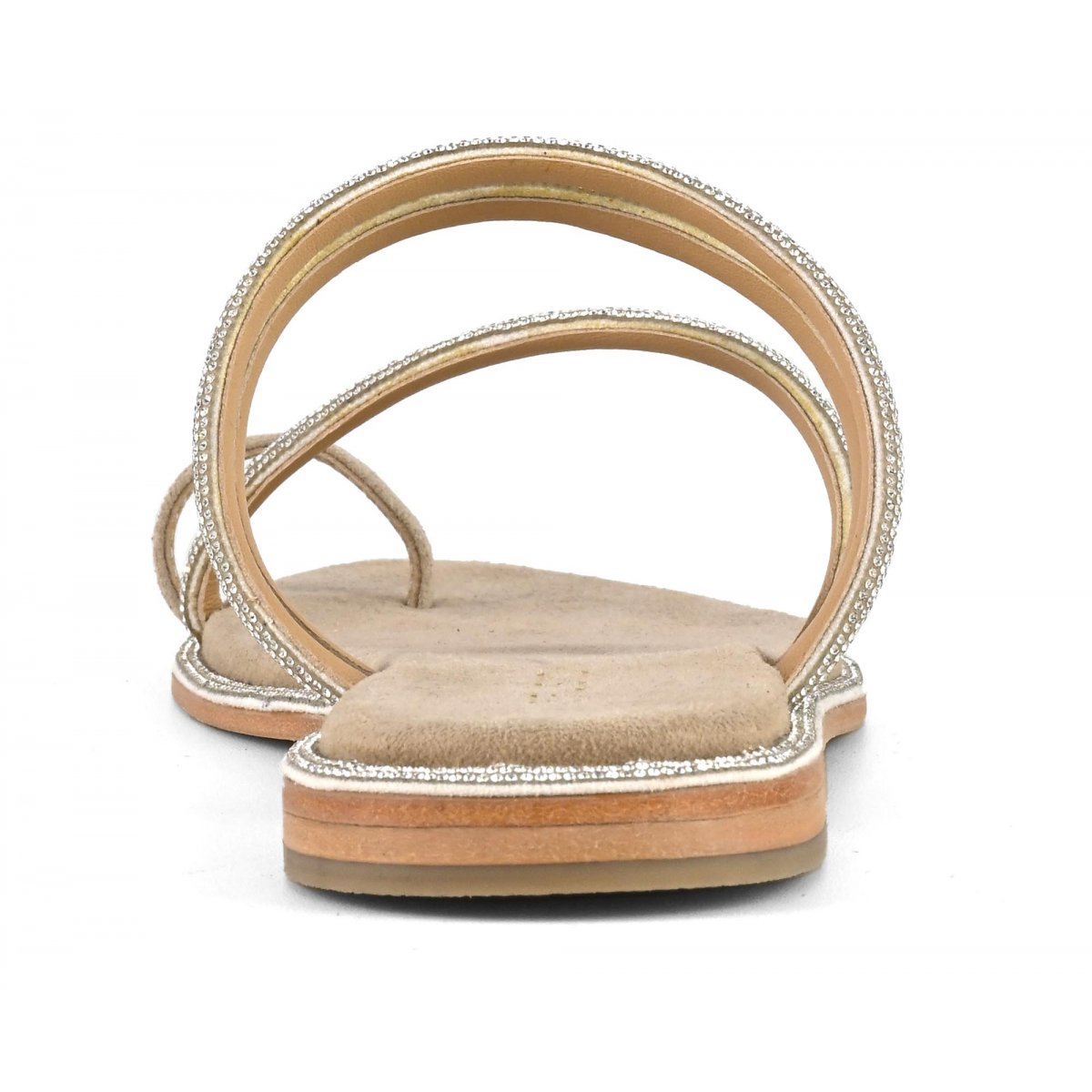 Sandalo infradito minimal con strass