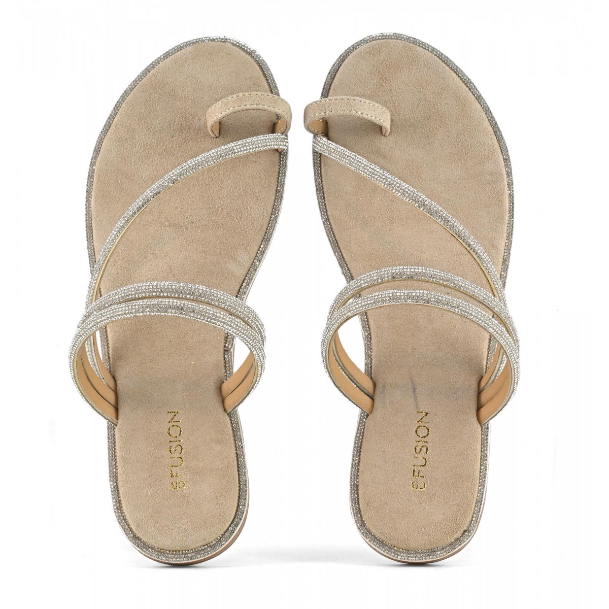 Sandalo infradito minimal con strass