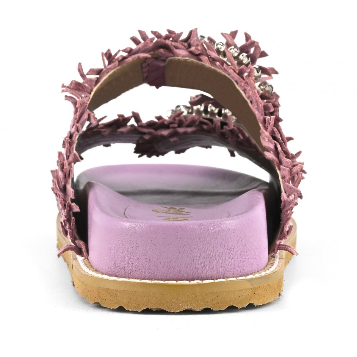 Sandalo gioiello in pelle intrecciata