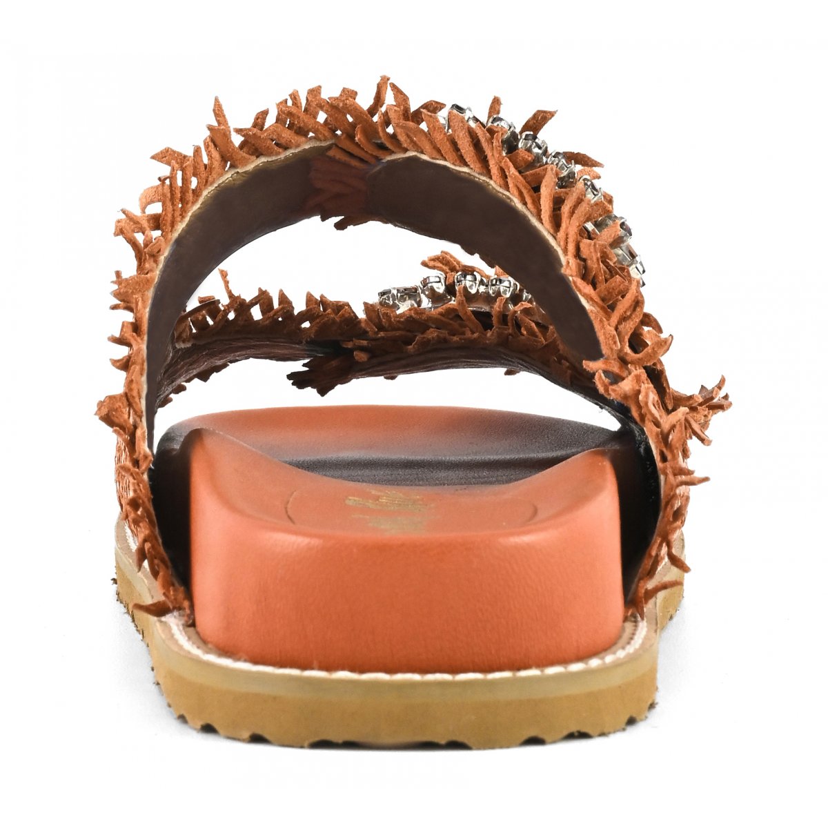 Sandalo gioiello in pelle intrecciata