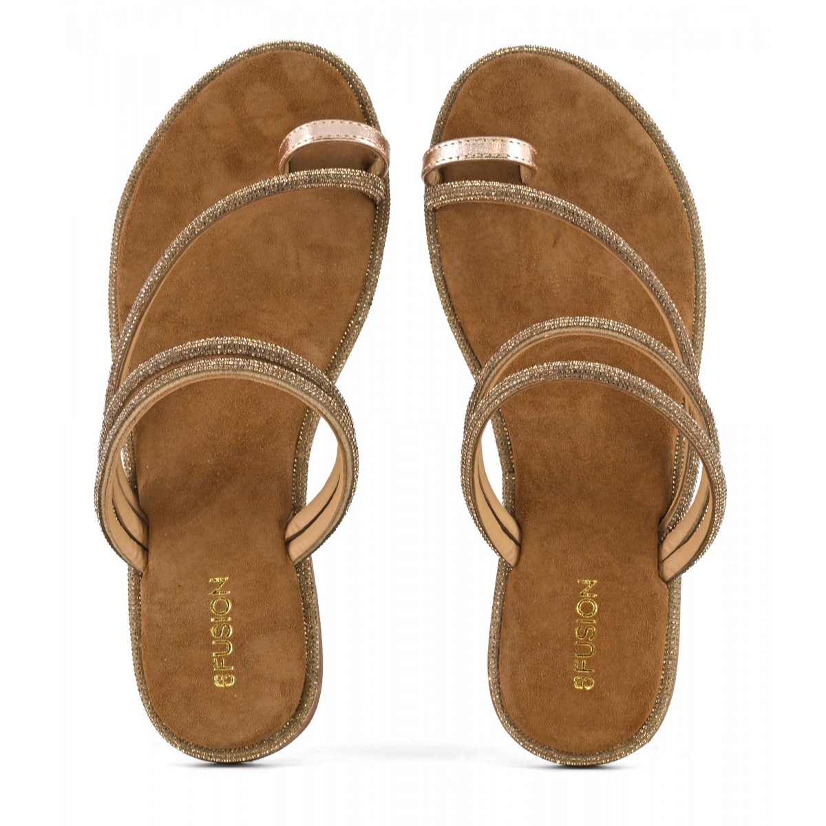 Sandalo infradito minimal con strass