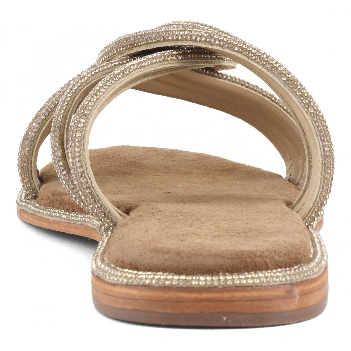 Sandalo fascia nodo strass