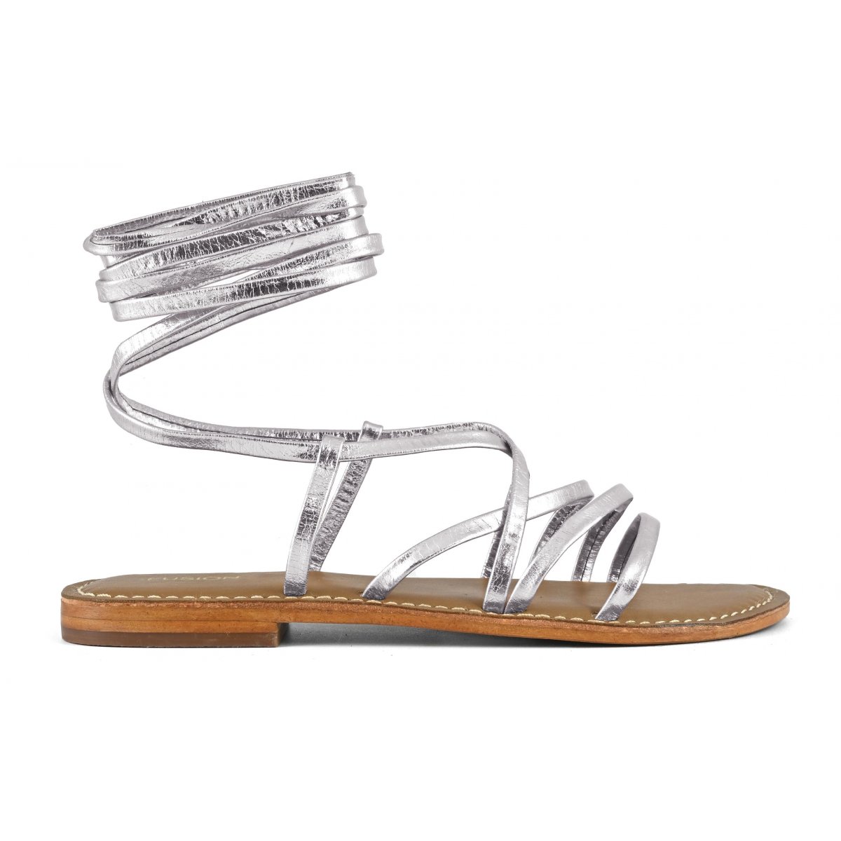 Sandalo lacci in pelle