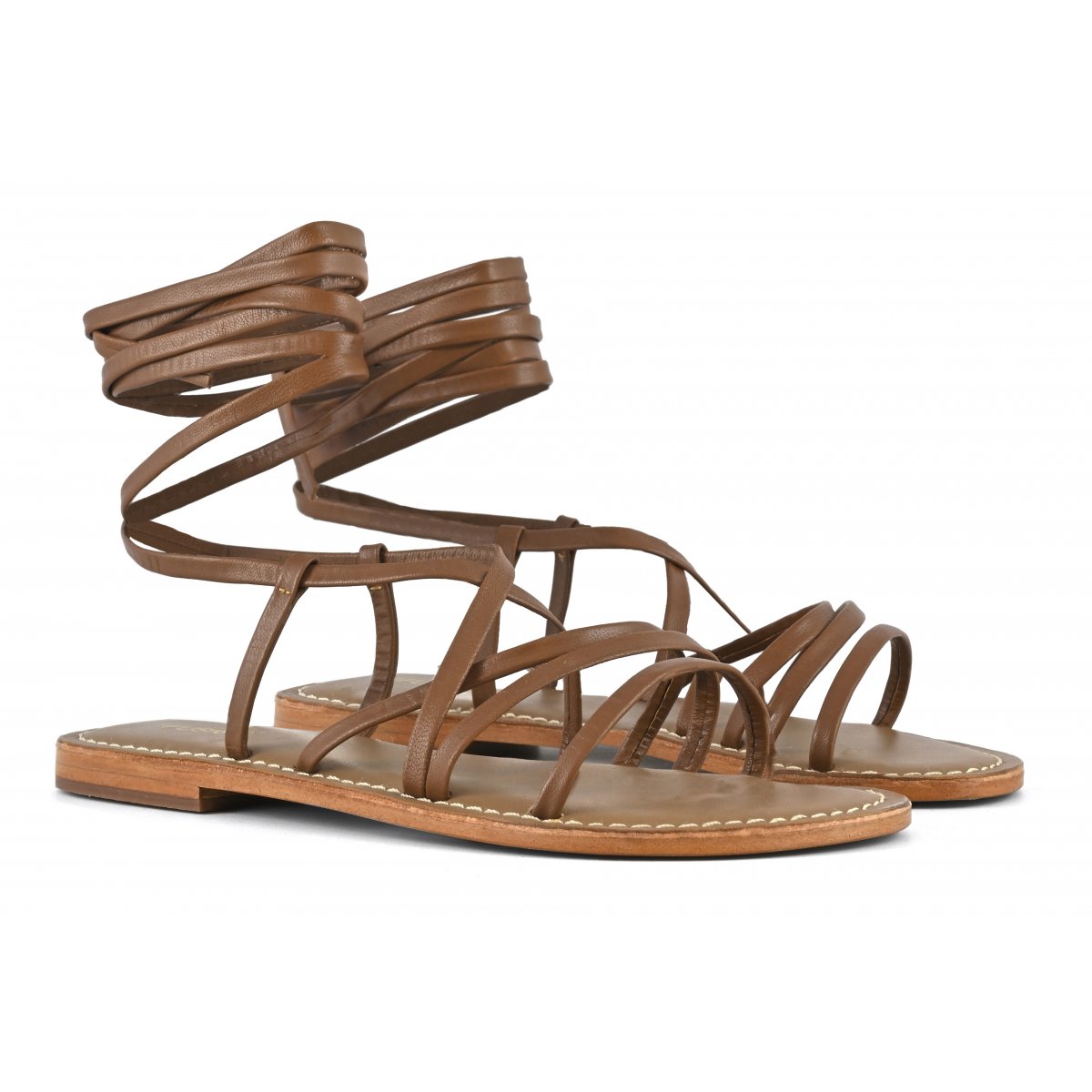 Sandalo lacci in pelle