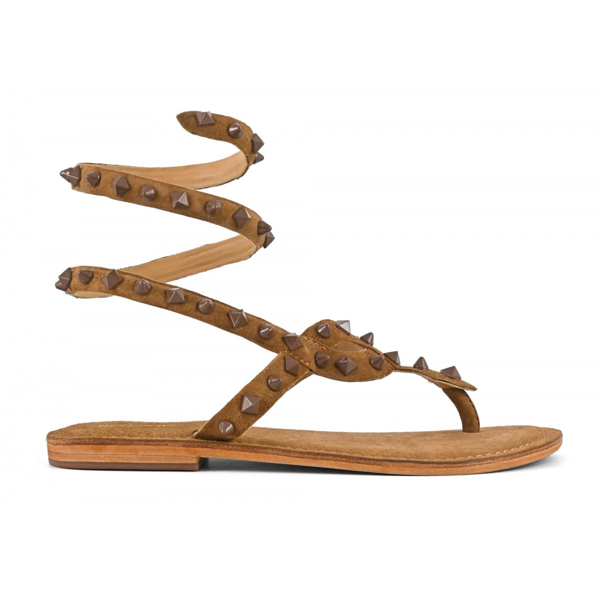 Sandalo wrap up borchie piramidali