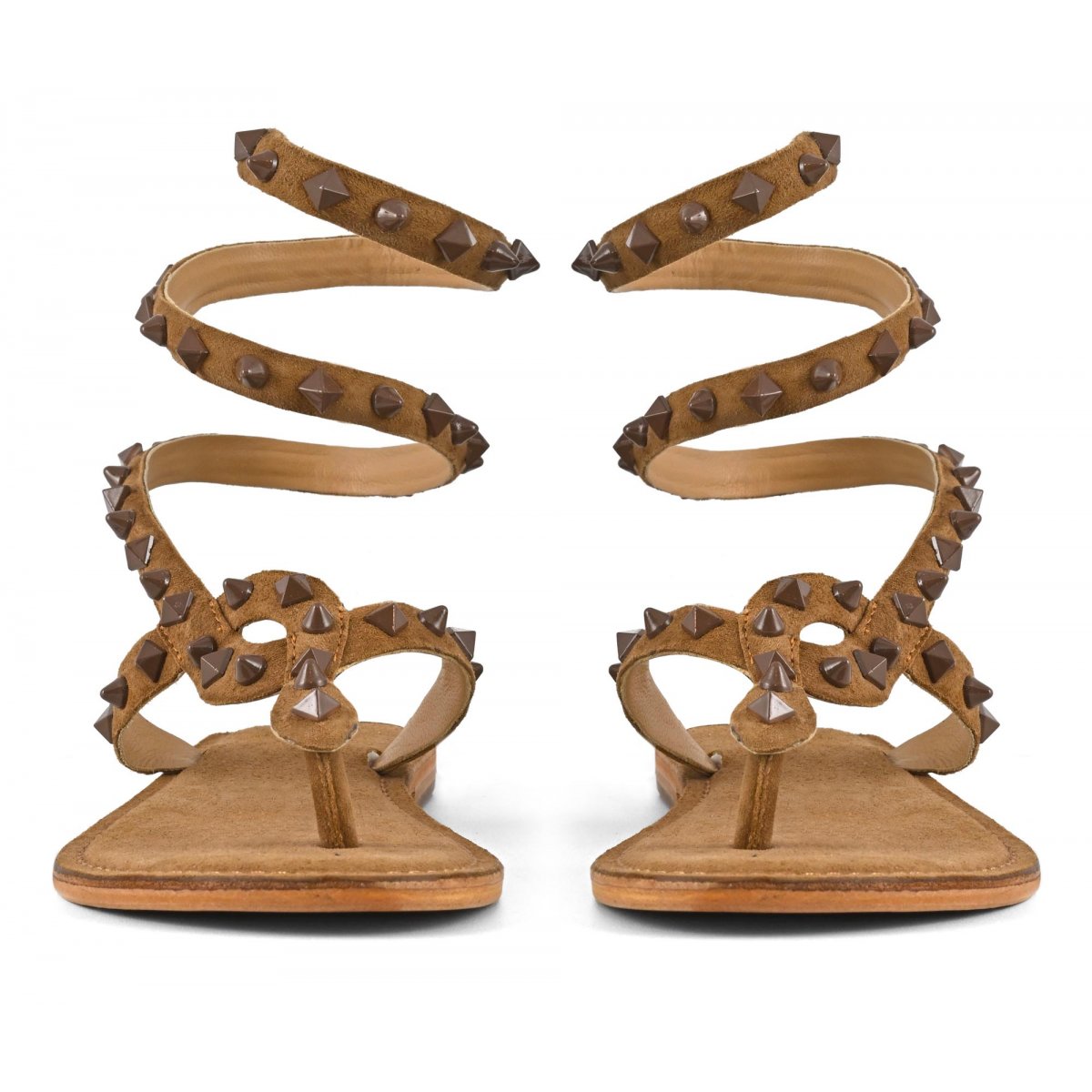 Sandalo wrap up borchie piramidali