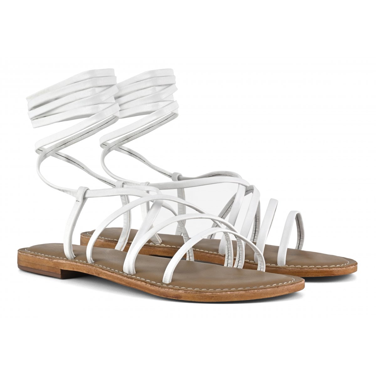 Sandalo lacci in pelle