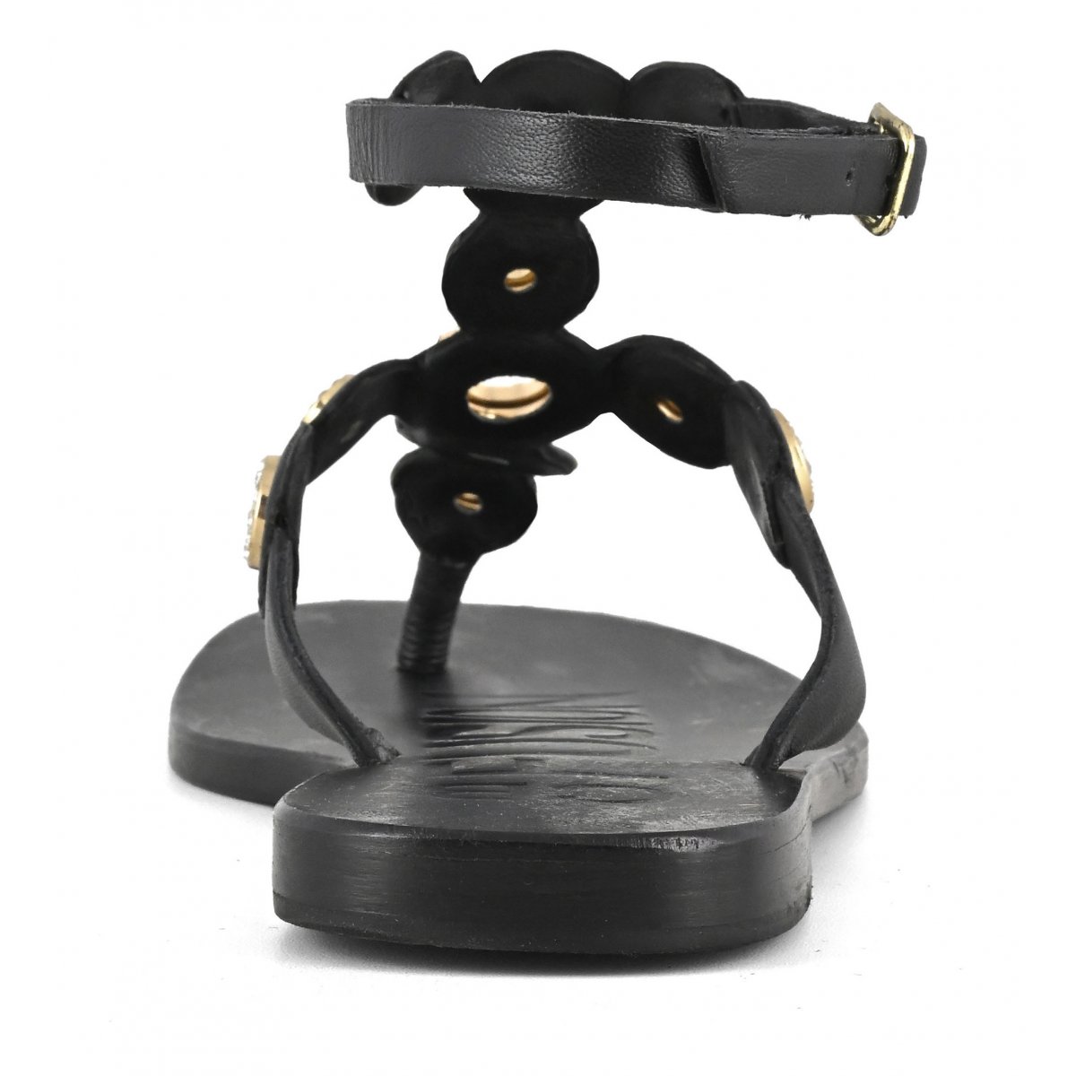 Sandalo infradito con occhielli gioiello