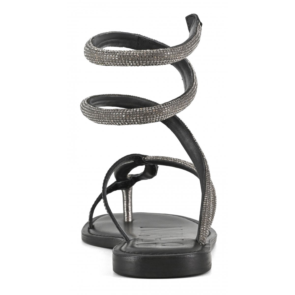 Sandalo infradito wrap up con strass