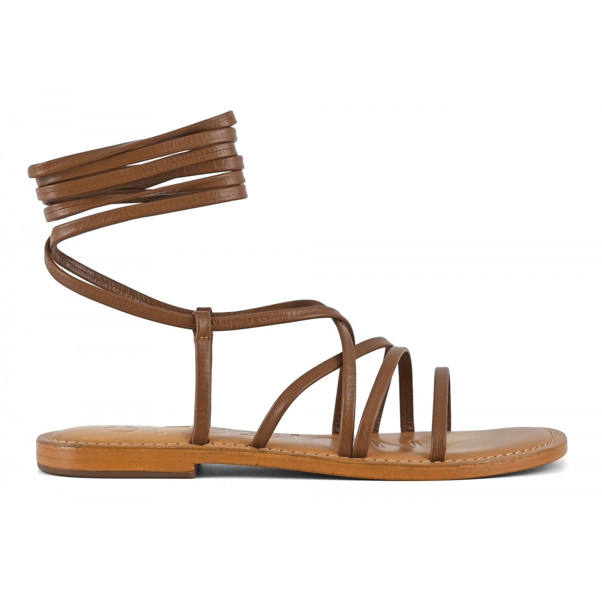 Sandalo in pelle alla schiava