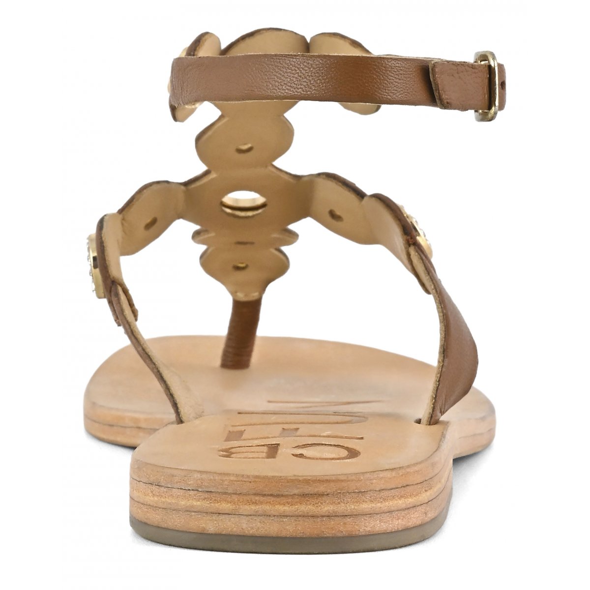 Sandalo infradito con occhielli gioiello