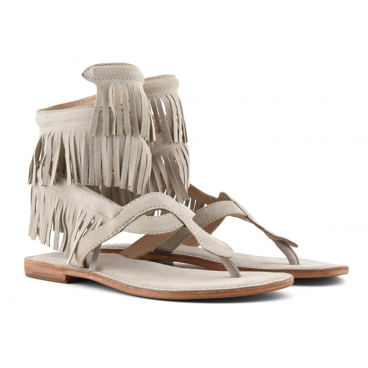 Sandalo wrap up con frange