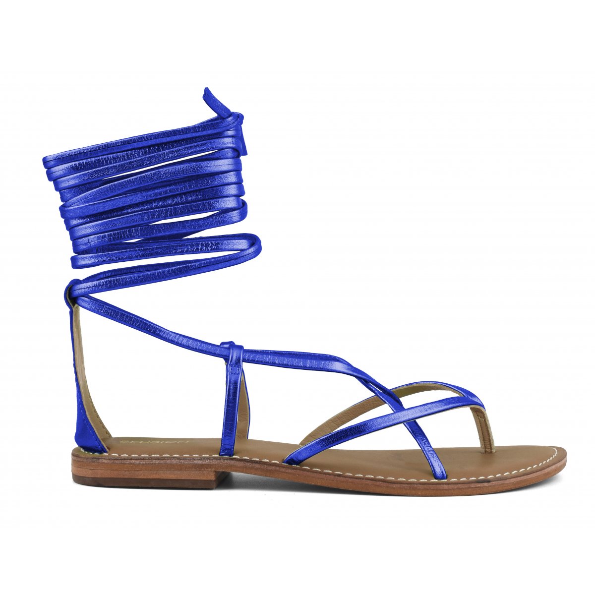 Sandalo lacci lunghi in pelle