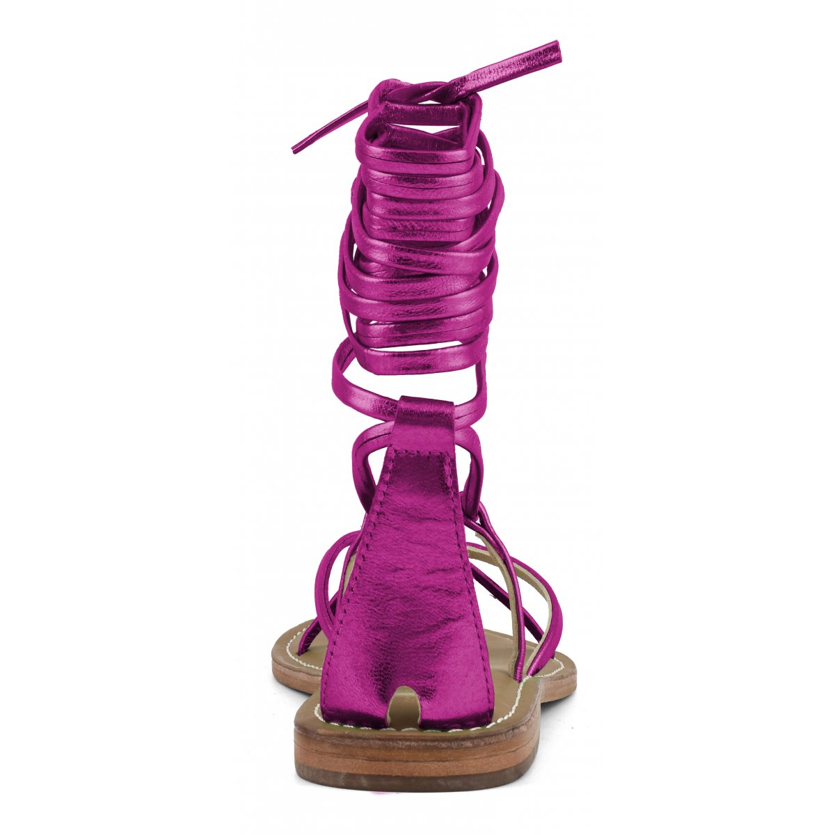 Sandalo lacci lunghi in pelle