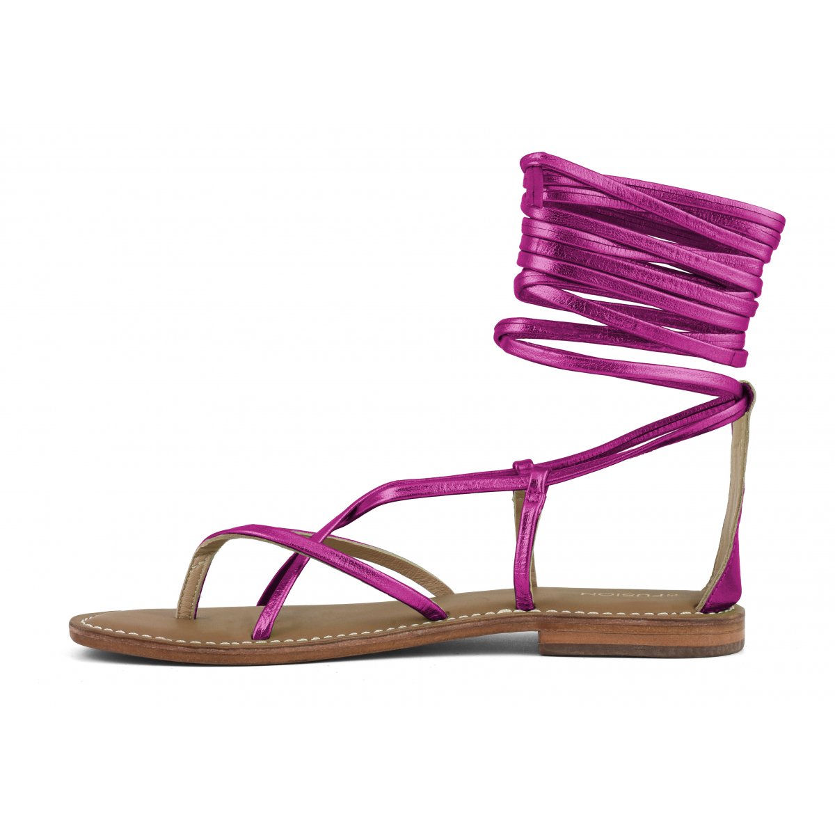 Sandalo lacci lunghi in pelle