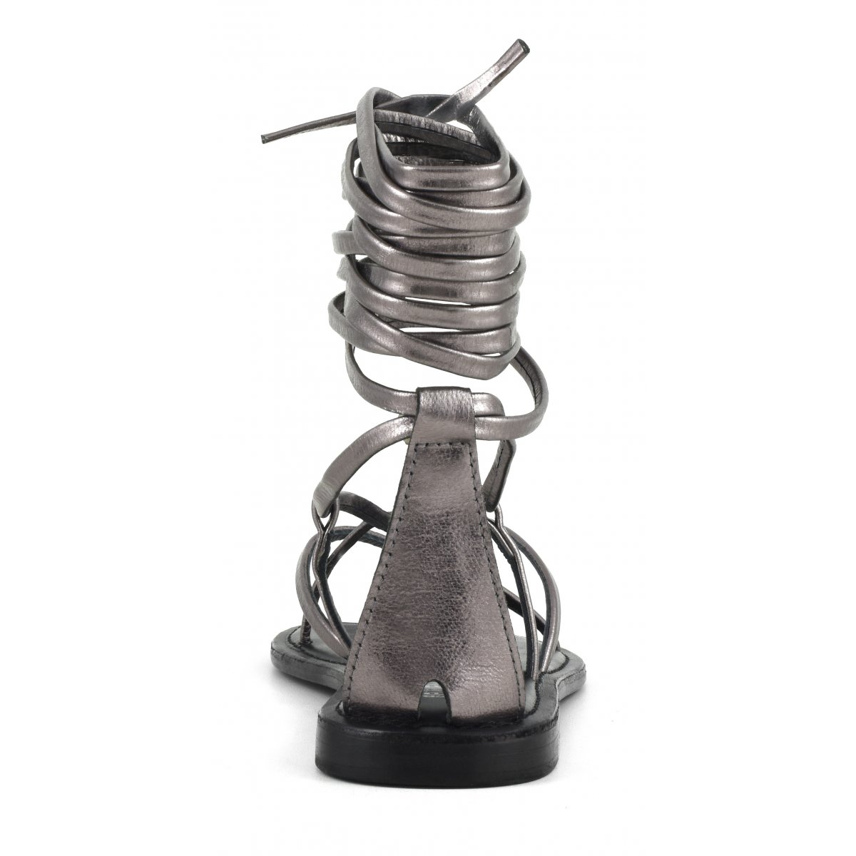 Sandalo lacci lunghi in pelle