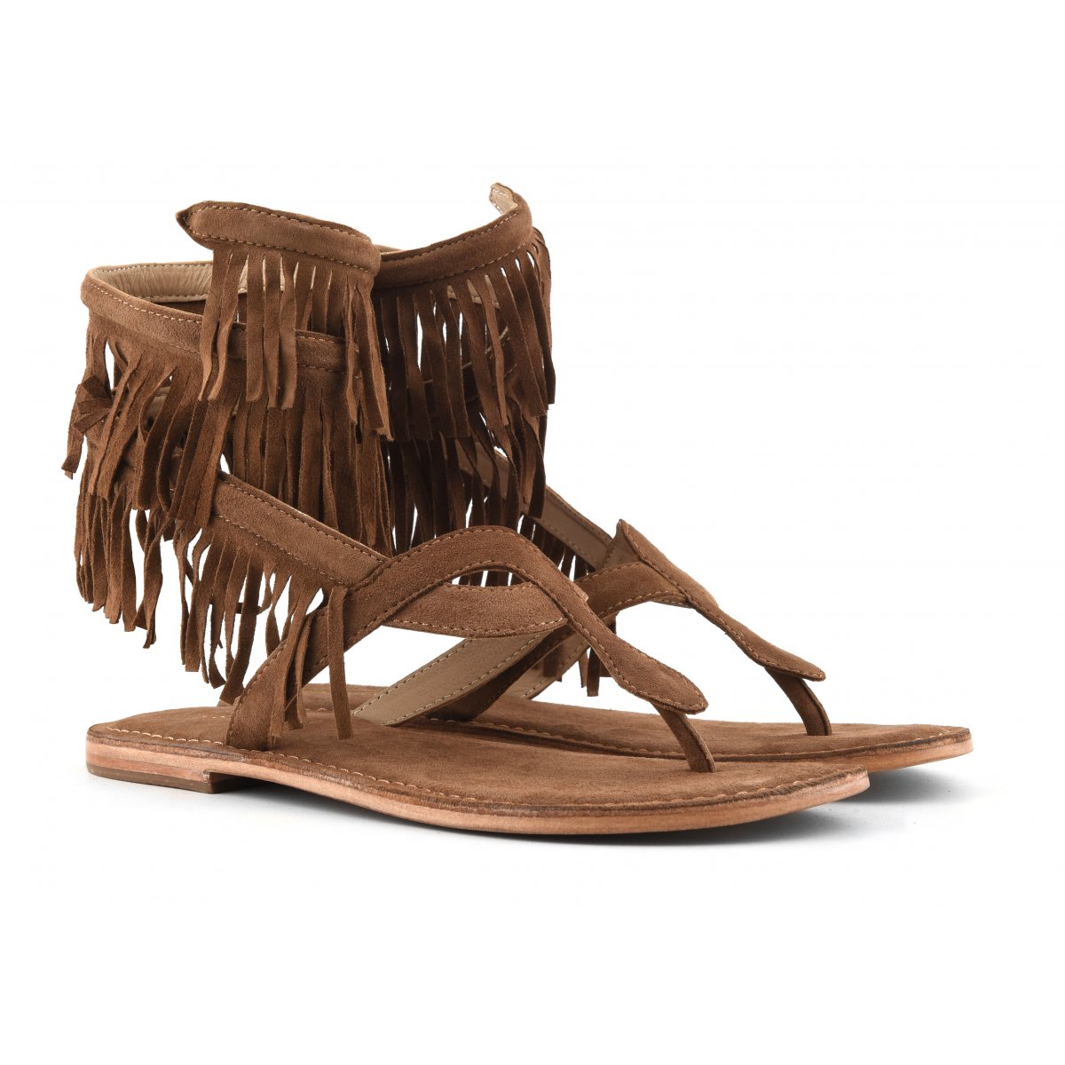 Sandalo wrap up con frange