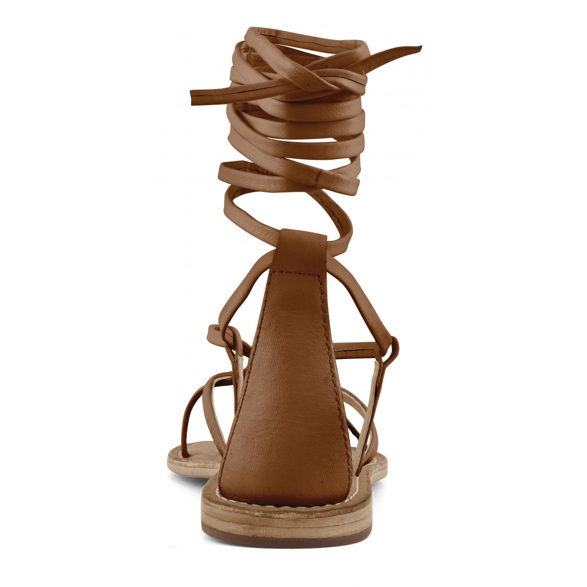 Sandalo lacci lunghi in pelle
