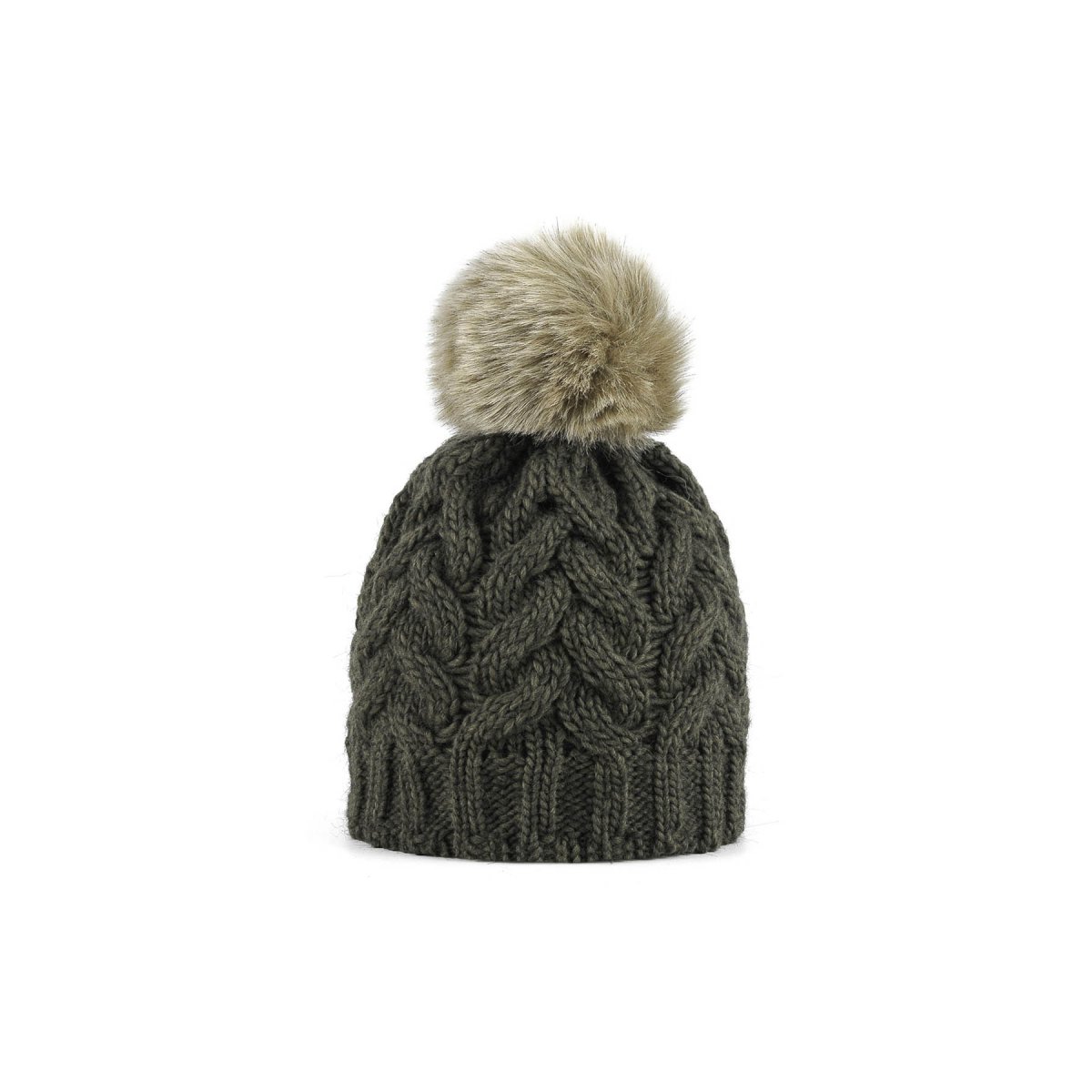 Cappello multi pom fakefur