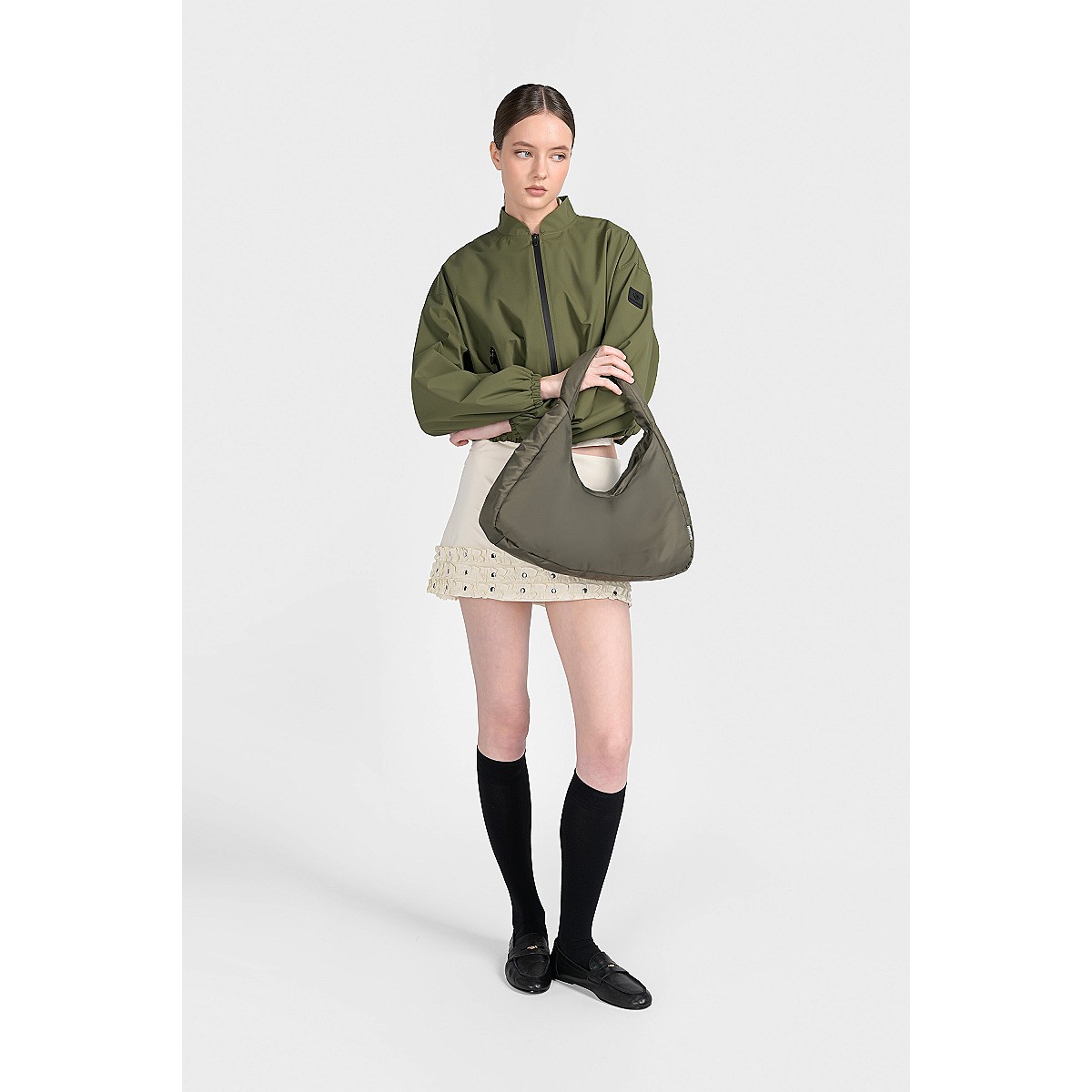 BAG IN SATING WITH KEYRING