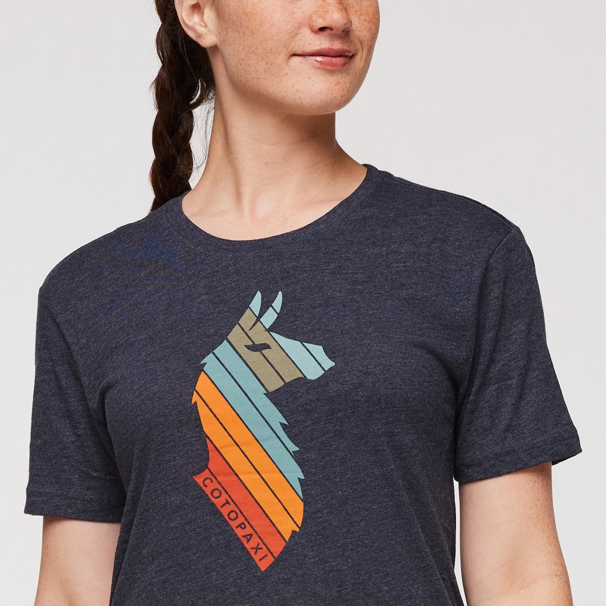 Llama Stripes Organic T-Shirt W