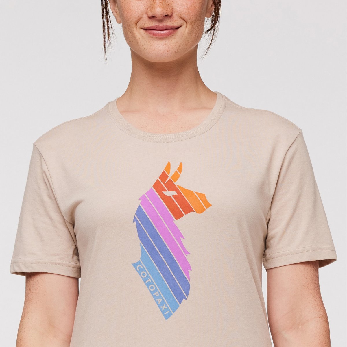 Llama Stripes Organic T-Shirt W
